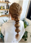 編みおろしヘアアレンジ