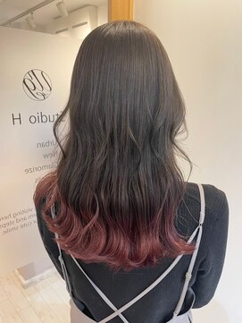 ヘアコレクション アンジュ(Hair collection Unge) 裾カラーピンクグレージュ