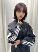 ウルフボブロングレイヤー耳かけフェイスレイヤーレイヤーボブ