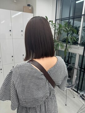 ジルスタジオ(JILL STUDIO) JILL STUDIO 切りっぱなしボブ×ダークブラウン