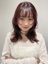 ワインレッド　チェリーレッド　ブリーチなしカラー