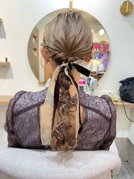 シアアルン 新小岩店(SHEER alun) ふわふわ編みおろしアレンジ/ヘアセット/SHEERalun新小岩店