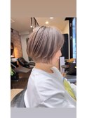 白髪ぼかし脱白髪染めショートボブ髪質改善40代50代60代