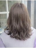 グレージュミルクティーベージュカラー韓国レイヤーカット桑名