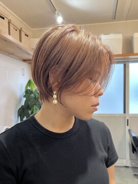 リシェア(re.share) くびれショート/ピンクベージュ/ダブルカラー