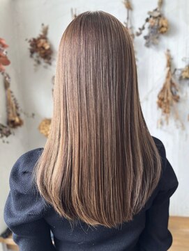 ヘアスタジオ ブリエ(HAIR STUDIO BRILLER) 2025  ロング 髪質改善ストレート ×超透明感アプリエ カラー