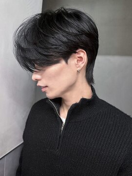 アイティーバイアルバム 下北沢店(IT by ALBUM) 韓国マッシュブルーブラックフェザーパーマ_ba538741