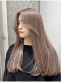 ハイトーンミルクティーグレージュ明るめアッシュベージュ2030代
