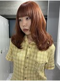 オレンジベージュ/レイヤー/ケアブリーチ