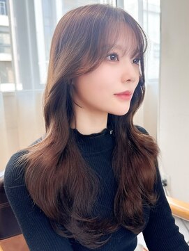 ルエ(rue) ロングレイヤーカットセミロングハッシュカット20代30代40代