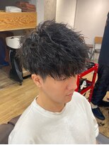 メゾンフォーメン 心斎橋店(Maison for men)&nbsp;無造作刈り上げ前下がりソフトツイストスパイラルパーマ