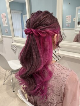 ホワイト 東京新宿店(White) スピードヘアセット7番　ハーフアップ