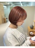 アプリコットカラーボブ