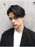 センターパートシャドウパーマスパイラルパーマルーズパーマ