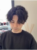 メンズ　パーマ　眉毛
