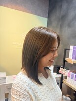 ノーヴァ バイ ボナ 前橋店(nova by bona)&nbsp;髪質改善ツヤ感ボブ顔周りレイヤー似合わせ