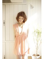 ジュエ (jouer)&nbsp;ニュアンスパーマ/ゆるふわショートボブ/20代30代ベージュカラー