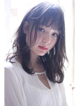 エイチ(H eitf) 【H原宿/小島遥香】 グレージュシースルーフリンジバング