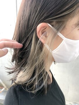 エミス バイ メルト 吉祥寺(emis by melt) 【堀惠洋平】インナーカラー オリーブベージュ 20代/30代/40代