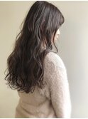ロングヘアの大人ダークグレージュ【el CERCA高田馬場】