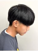 黒髪マッシュナチュラルマッシュメンズヘア韓国ツーブロック