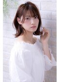 マロングレージュ×外ハネロブ/ミルクチョコレート/栗色