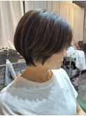 小顔×前下がりショートボブ♪