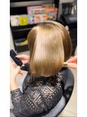 【ブリーチ縮毛矯正】ショートヘア髪質改善