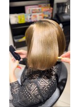 アース 藤沢店(HAIR&MAKE EARTH) 【ブリーチ縮毛矯正】ショートヘア髪質改善