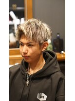 銀座 シノ(shino) アップバングスタイル×ツイストパーマ×ホワイトメッシュ