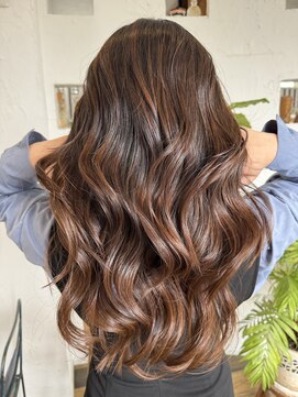 ソンリエ 青竹店(SONRiE) ブリーチなしのバレイヤージュスタイル