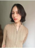 ブリーチなしダブルカラーピンクベージュミディアムボブ20代