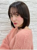 韓国ボブ/切りっぱなしボブ/タッセルボブ/透明感カラー/Minori