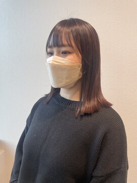 サラビューティーサイト 九大学研都市店(SARA Beauty Sight) くすみベージュ/透明感カラー/グレージュ/切りっぱなしロブ/20代