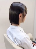ぷっっとボブ*切りっぱなしボブ*ミニボブ*黒髪*地毛風カラー