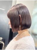 【似合わせボブ】くすみベージュ/髪質改善カラー/刈り上げボブ