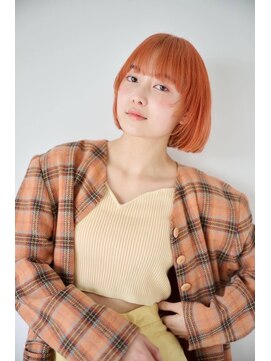 フォト 新宿(foto) ミディアム暗めカラーデザインカラーフェイスフレーミング