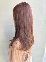 ヘアー アイス 御器所本店(HAIR ICI) 20代30代ミディアムロングオレンジカラーツヤカラー