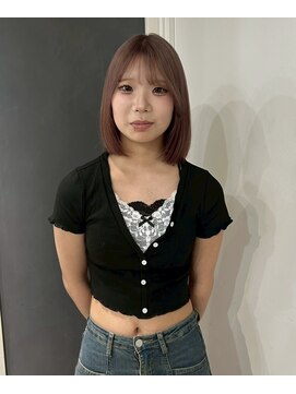 ソワンドゥブレスシエン 堀江店(soin de brace CIEN) 韓国前髪顔周りロング×レイヤーグレージュ[堀江/髪質改善]