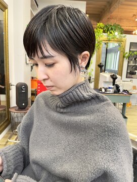 NUDE  斜めバング眉上バング ベリーショート コンパクトショート