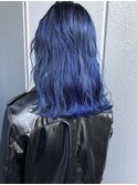 オーシャンネイビーブルー/ダブルカラー/ケアブリーチ