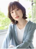 大人かわいい外ハネナチュラルボブ