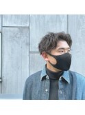 大人センターパート スパイラルパーマ