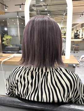 サロンドミルク 新百合ヶ丘店(salon de MiLK) ケアブリーチで染めるラベンダーグレー【新百合ヶ丘/百合ヶ丘】