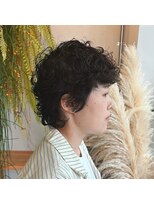 アクセヘアー 町田(acce hair)&nbsp;ショートウルフのくるくるウェーブパーマ