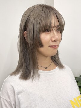 ピープスアンドスー 表参道 渋谷(Peeps&Suu.) 【ケアブリーチ1回】アッシグレージュ髪質改善トリートメント