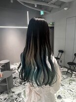 ジェム(GEM)&nbsp;インナーデザイン/ホワイト×ターコイズブルー