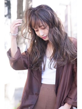 ケアリー 成増(Carelly) 大人かわいい前髪セシルカットココアブラウンフリンジウェーブ