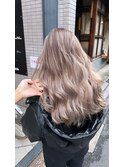 バレイヤージュ・ベージュ・ダブルカラー・ケアブリーチ
