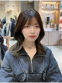 【momoka】韓国レイヤーカットシアーカラーセミディ髪質改善